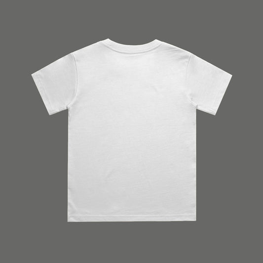 White t-shirt on a gray background