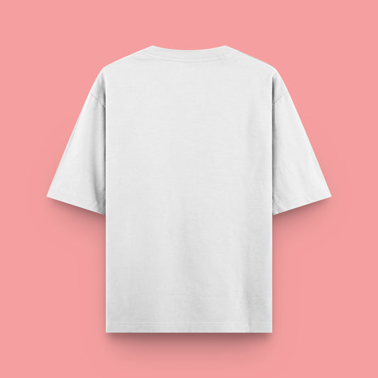 White t-shirt on a pink background