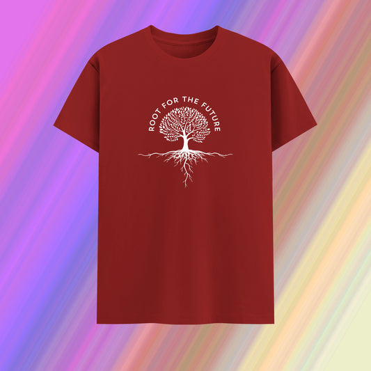 Root for the Future – Classic Cotton Tee with Tree Graphic