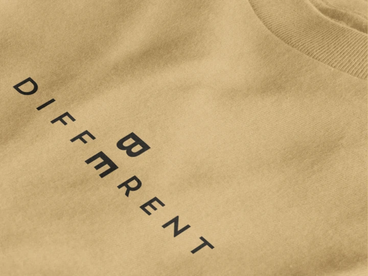 Be Different Minimal Typography Unisex T-Shirt