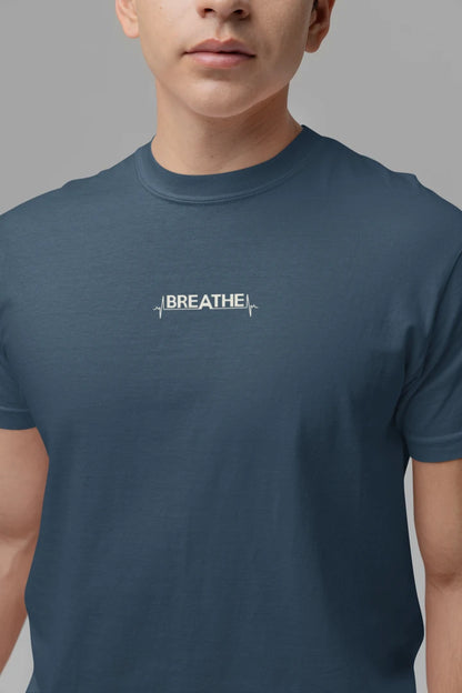 Breathe Heartbeat Typography Unisex T-Shirt