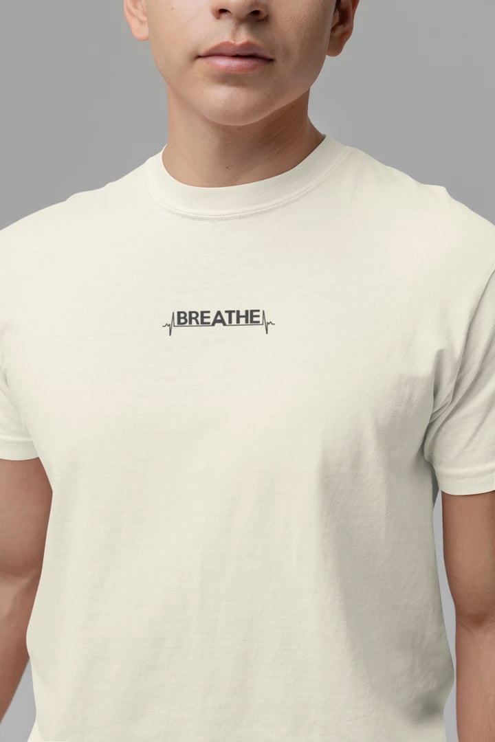 Breathe Heartbeat Typography Unisex T-Shirt
