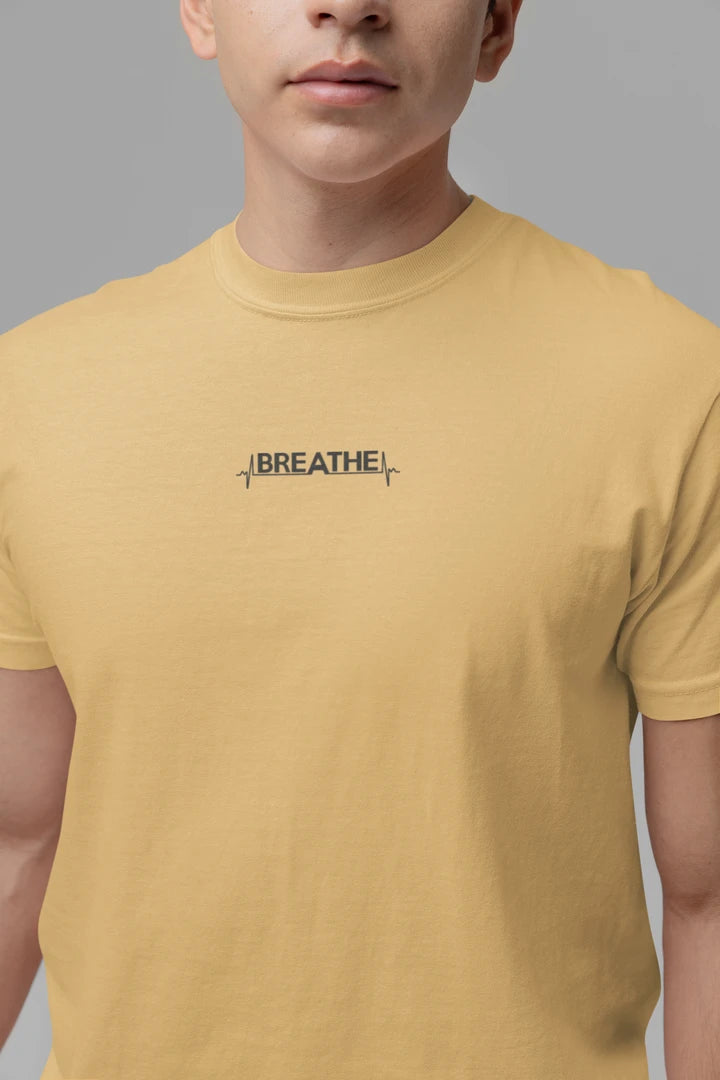 Breathe Heartbeat Typography Unisex T-Shirt