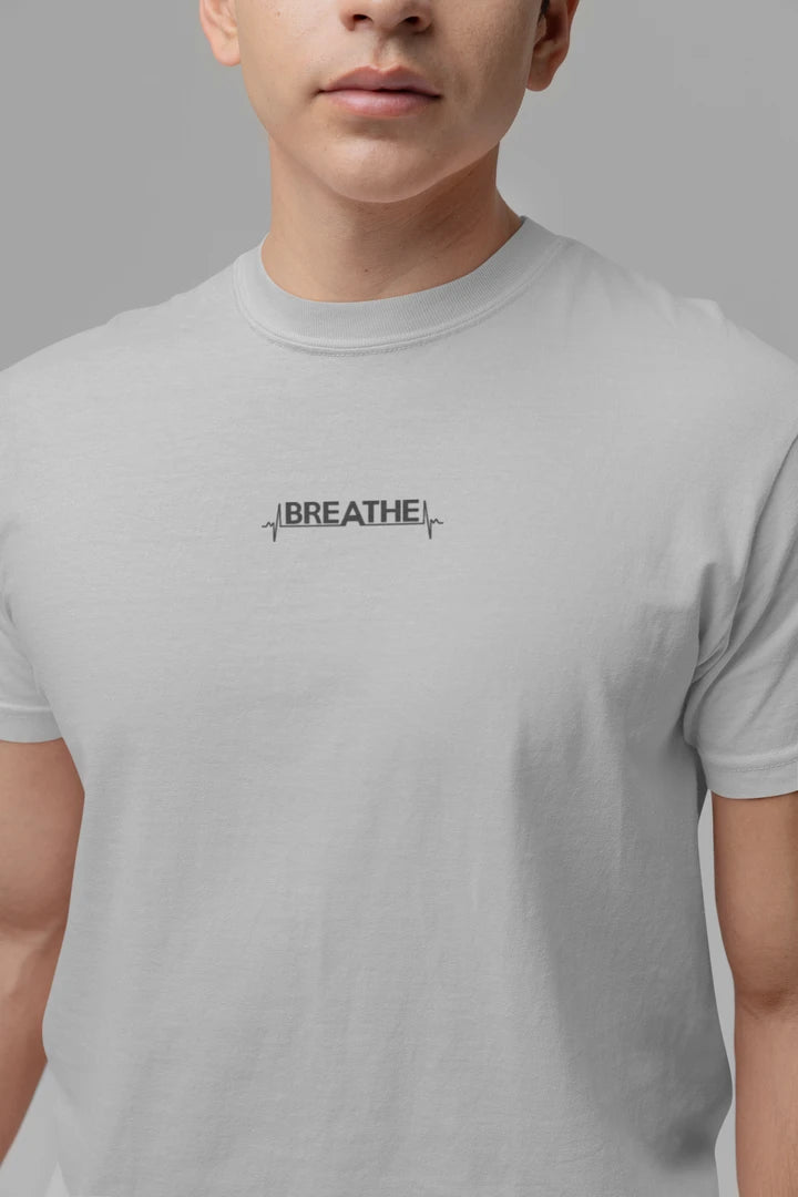 Breathe Heartbeat Typography Unisex T-Shirt