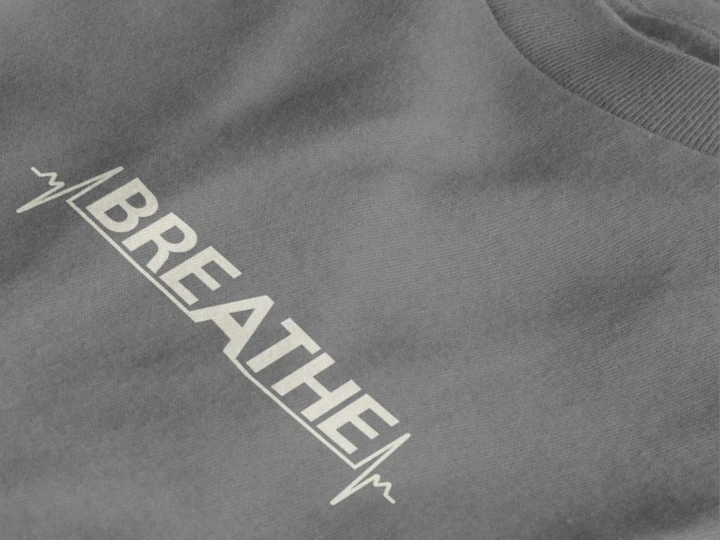 Breathe Heartbeat Typography Unisex T-Shirt