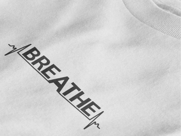 Breathe Heartbeat Typography Unisex T-Shirt