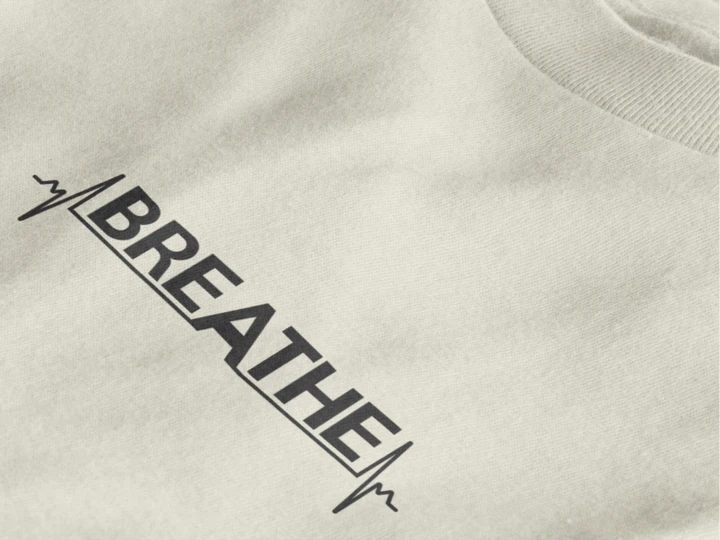 Breathe Heartbeat Typography Unisex T-Shirt
