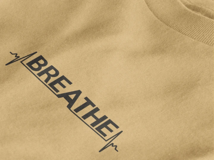 Breathe Heartbeat Typography Unisex T-Shirt
