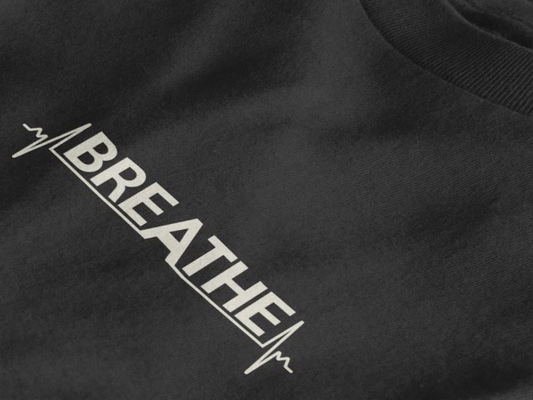 Breathe Heartbeat Typography Unisex T-Shirt