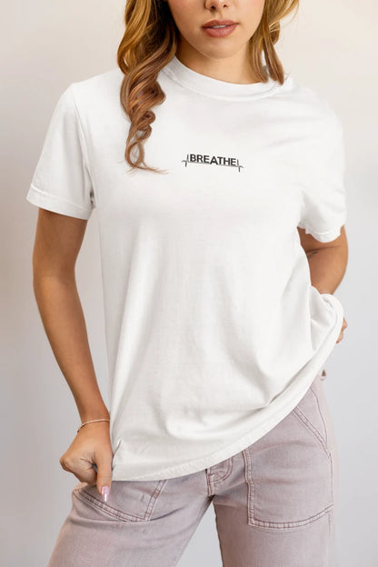 Breathe Heartbeat Typography Unisex T-Shirt