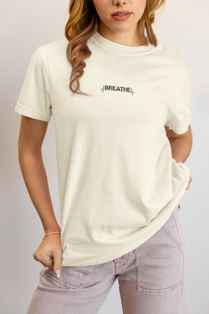 Breathe Heartbeat Typography Unisex T-Shirt