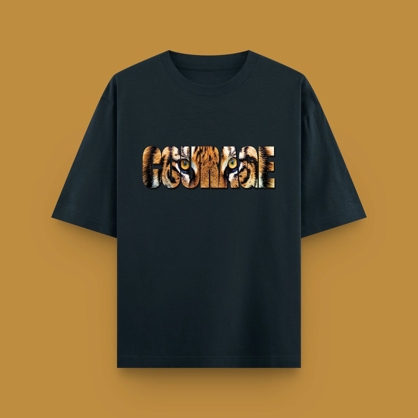 Courage Unleashed – Oversized Tiger Graphic Tee