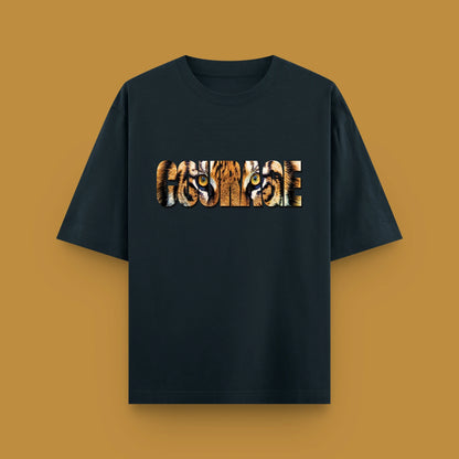 Courage Unleashed – Oversized Tiger Graphic Tee