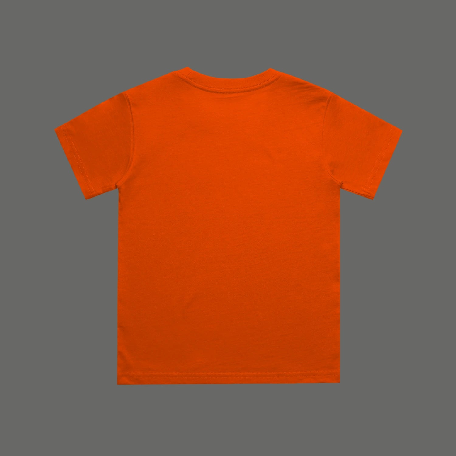 Orange t-shirt on a gray background