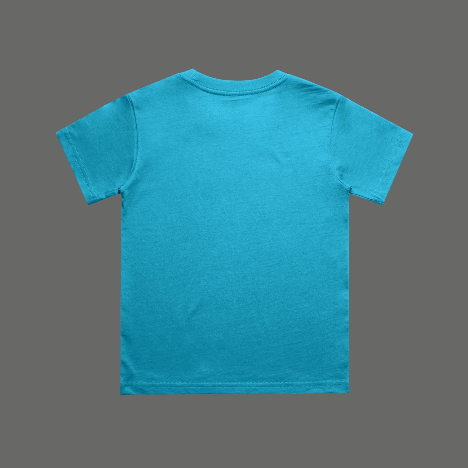 Blue t-shirt on a gray background