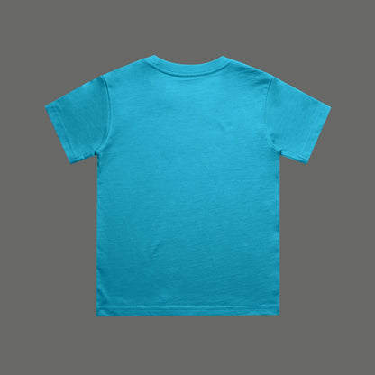 Blue t-shirt on a gray background