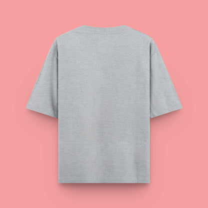 Gray t-shirt on a pink background