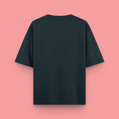 Black t-shirt on a pink background