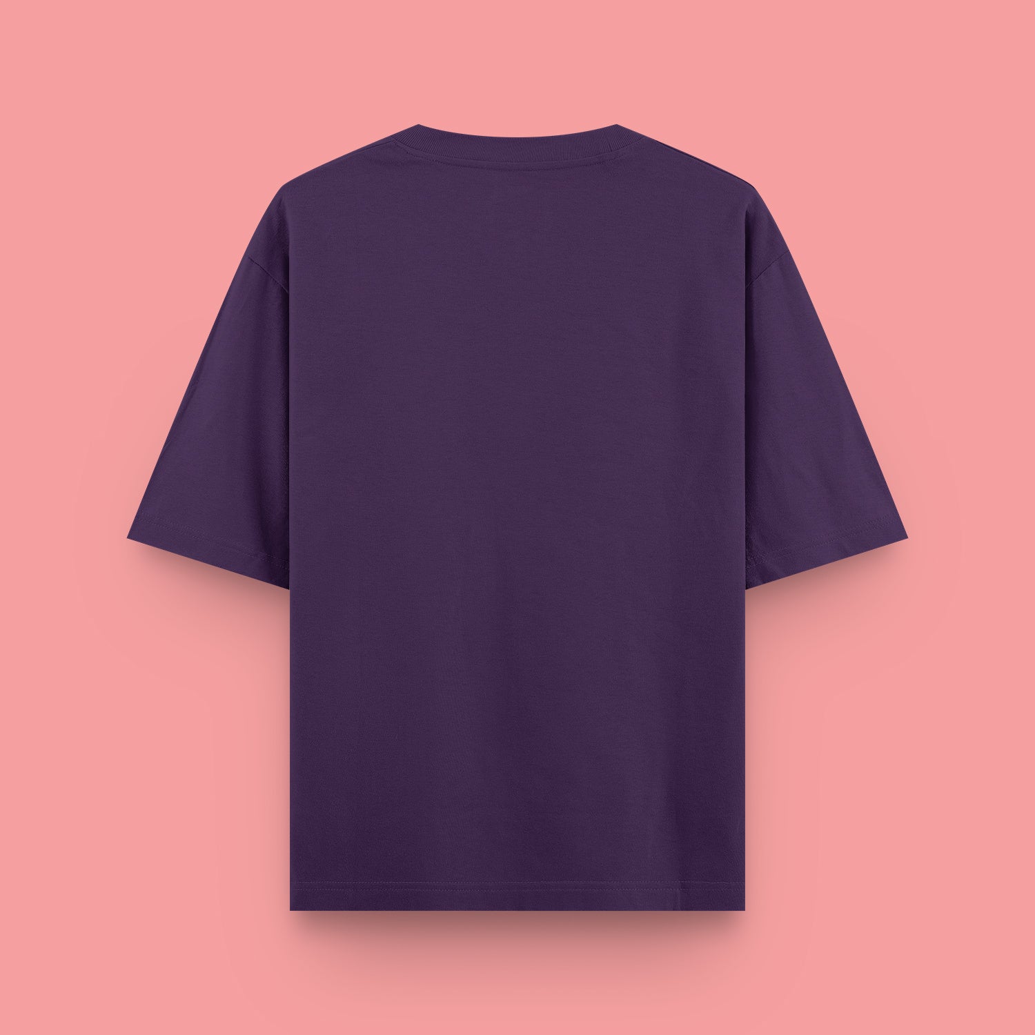 Purple t-shirt on a pink background