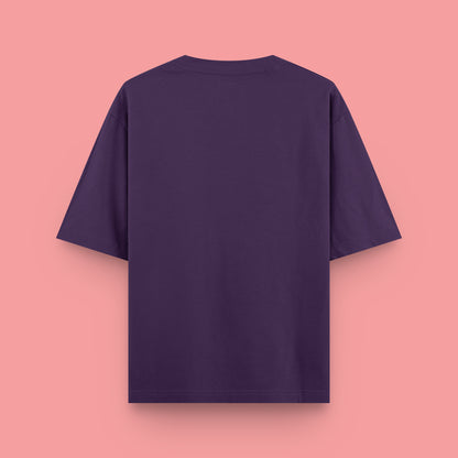 Purple t-shirt on a pink background