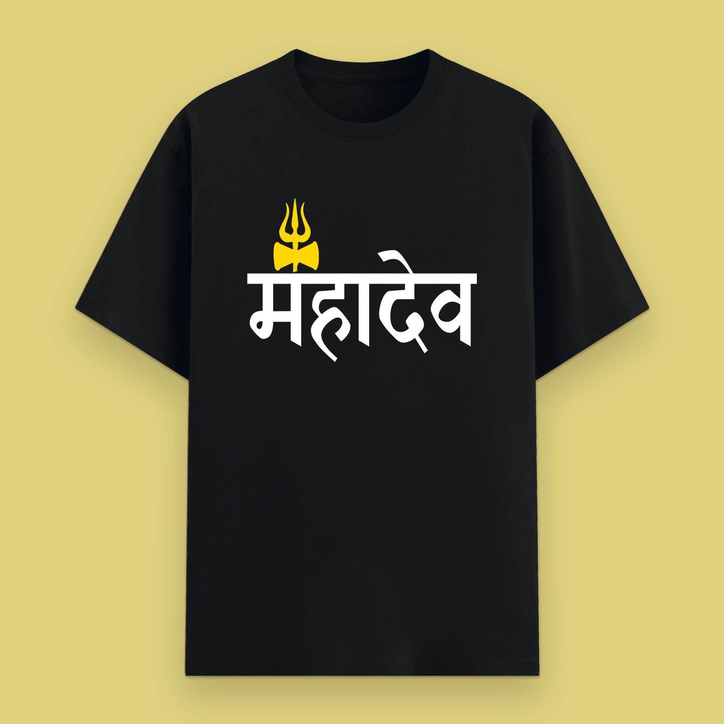 Mahadev Trishul Unisex Poly-Cotton T-Shirt | TrendzKraft