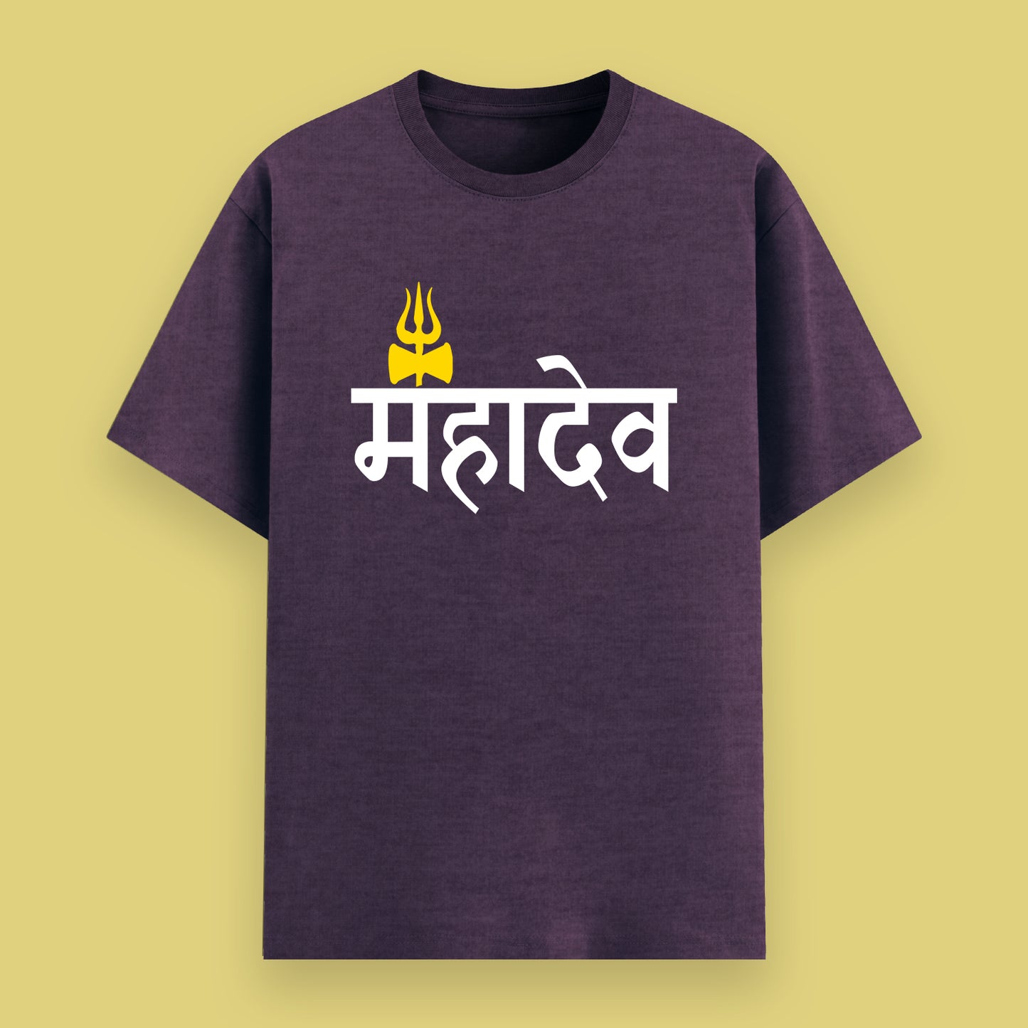 Mahadev Trishul Unisex Poly-Cotton T-Shirt | TrendzKraft