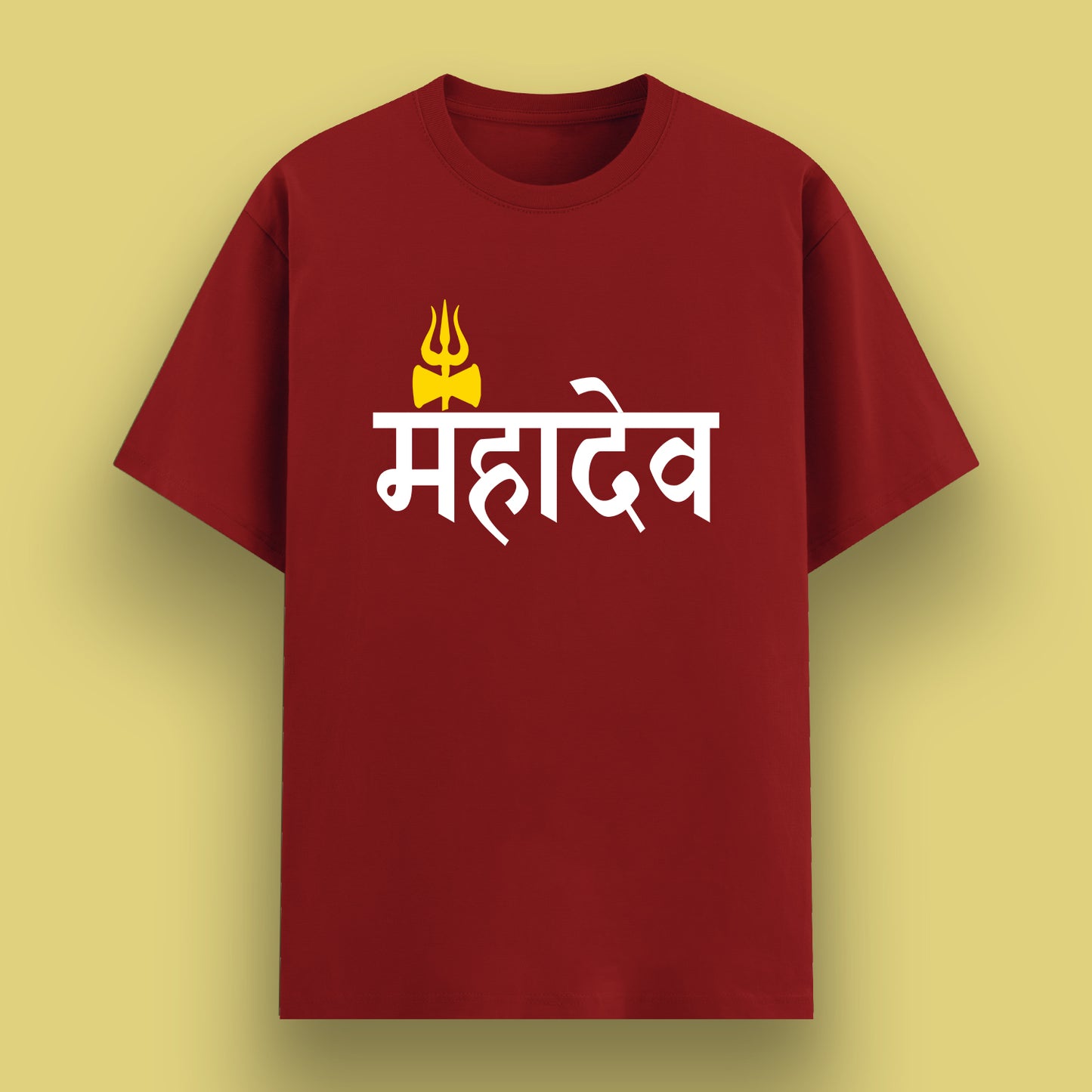 Mahadev Trishul Unisex Poly-Cotton T-Shirt | TrendzKraft