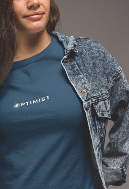 Optimist Floral Typography Unisex T-Shirt