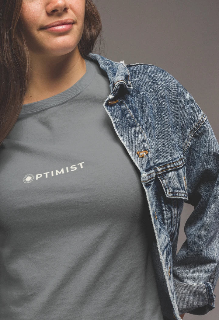 Optimist Floral Typography Unisex T-Shirt