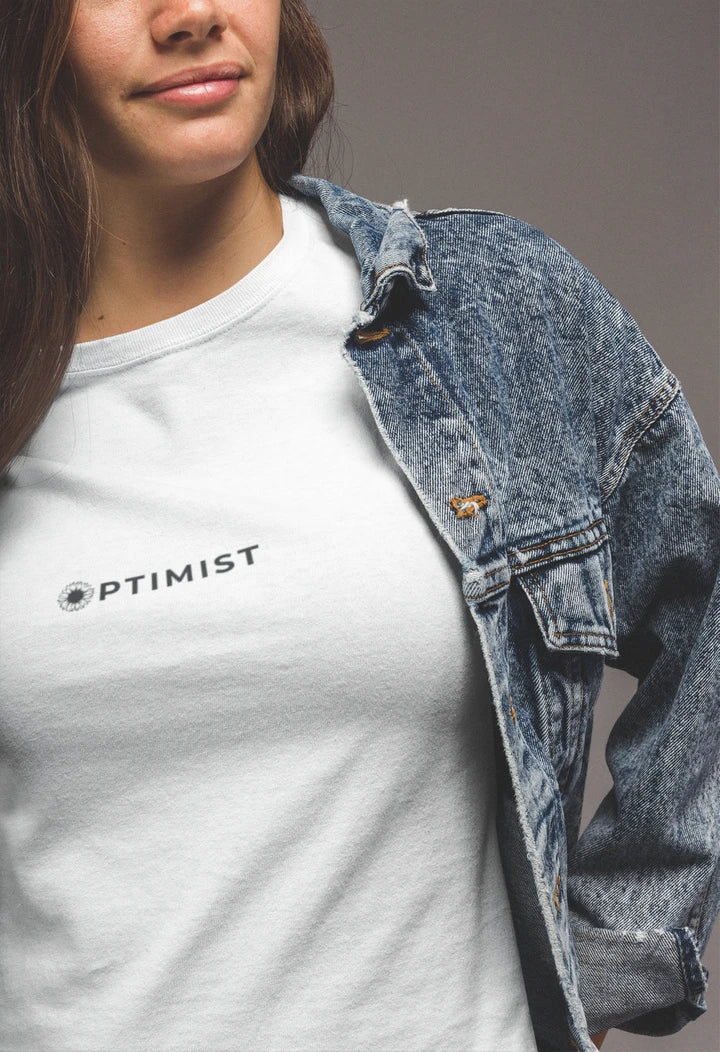 Optimist Floral Typography Unisex T-Shirt