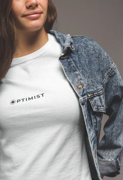 Optimist Floral Typography Unisex T-Shirt