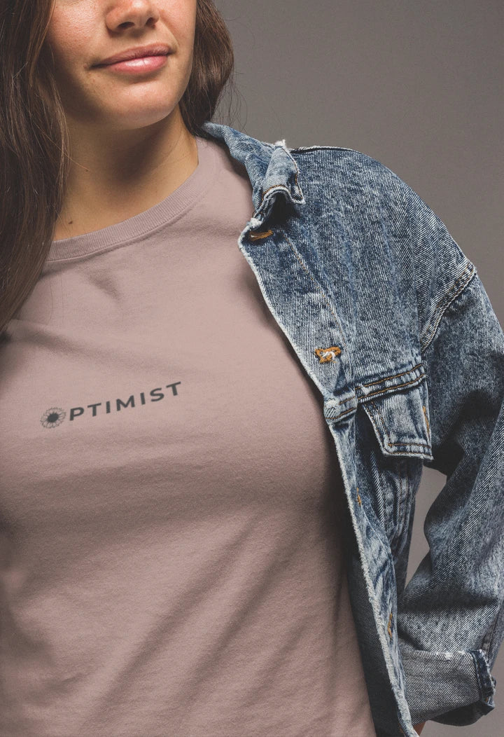 Optimist Floral Typography Unisex T-Shirt