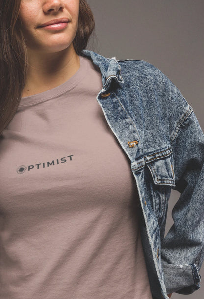 Optimist Floral Typography Unisex T-Shirt