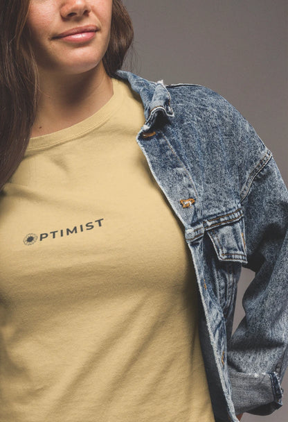 Optimist Floral Typography Unisex T-Shirt