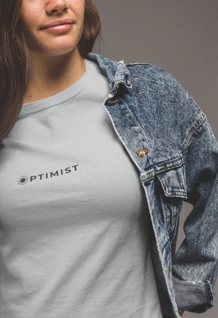 Optimist Floral Typography Unisex T-Shirt