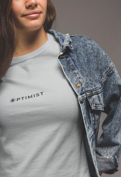 Optimist Floral Typography Unisex T-Shirt