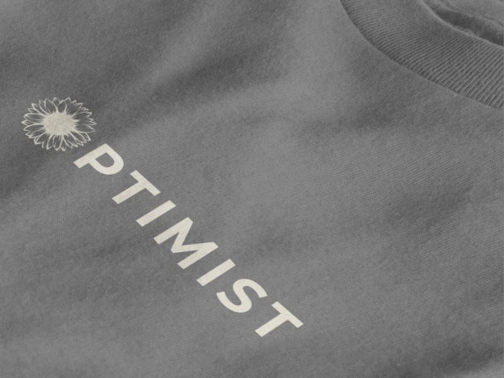 Optimist Floral Typography Unisex T-Shirt