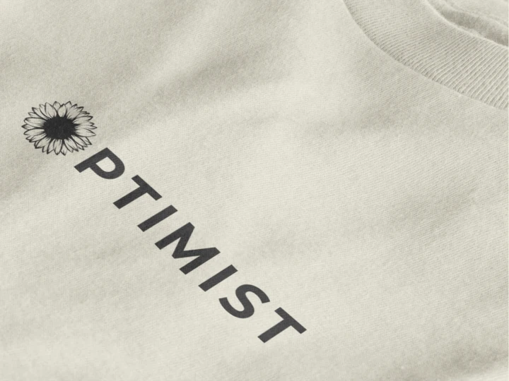 Optimist Floral Typography Unisex T-Shirt