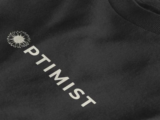 Optimist Floral Typography Unisex T-Shirt