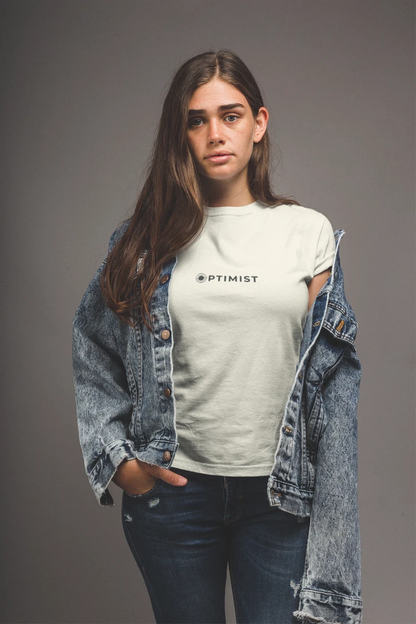 Optimist Floral Typography Unisex T-Shirt