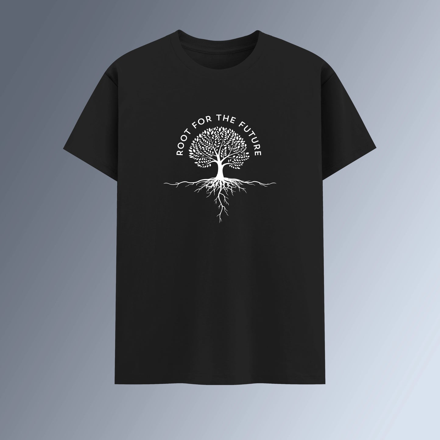 Root for the Future – Classic Cotton Tee with Tree Graphic