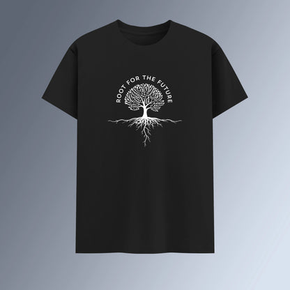 Root for the Future – Classic Cotton Tee with Tree Graphic