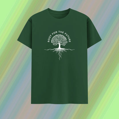 Root for the Future – Classic Cotton Tee with Tree Graphic