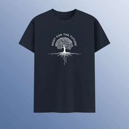 Root for the Future – Classic Cotton Tee with Tree Graphic