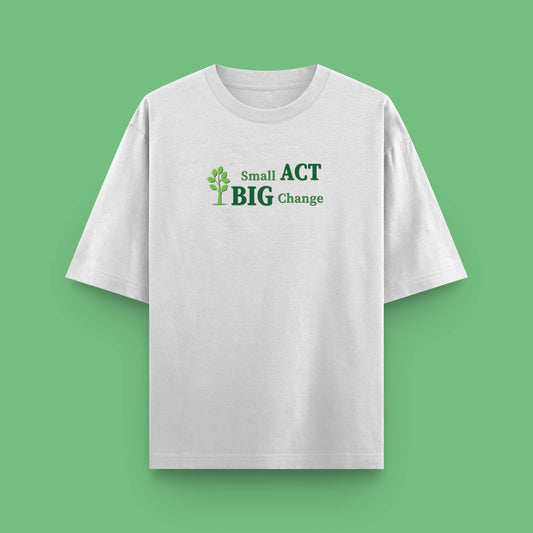 Small Act, Big Change – Light Oversized Cotton Tee