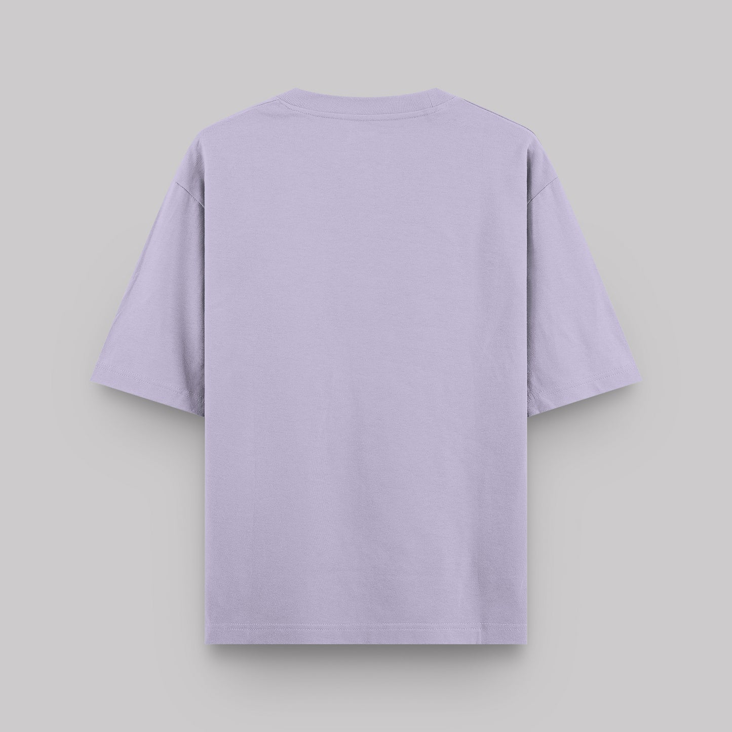 Lavender t-shirt on a light gray background