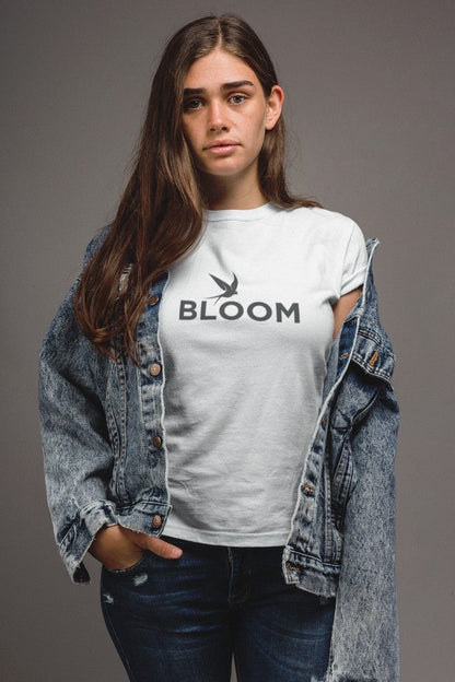 Minimalist Cotton “Bloom” Typography T-Shirt - Trendzkraft